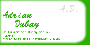 adrian dubay business card